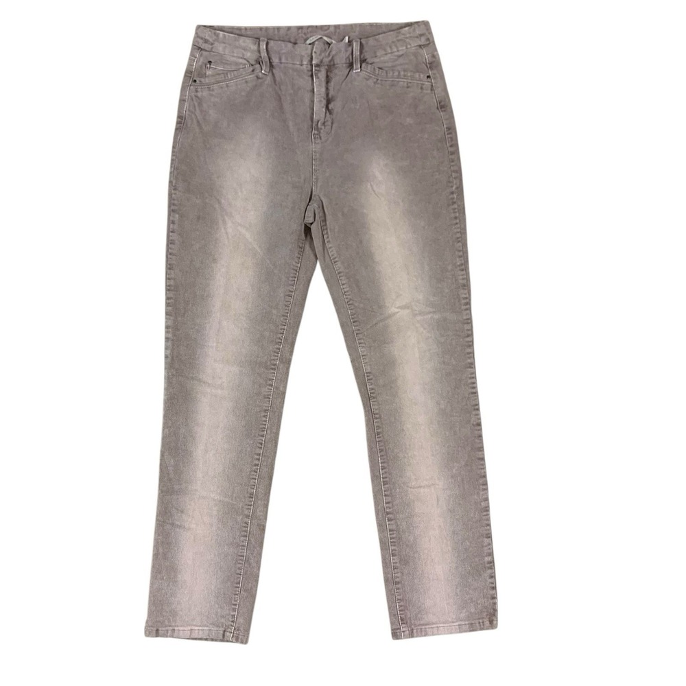 Soft Surroundings Taupe Corduroy Pants Relaxed Fit 8 Fall Casual Cozy